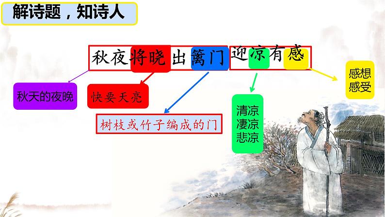 秋夜将晓出篱门迎凉有感 课件第3页