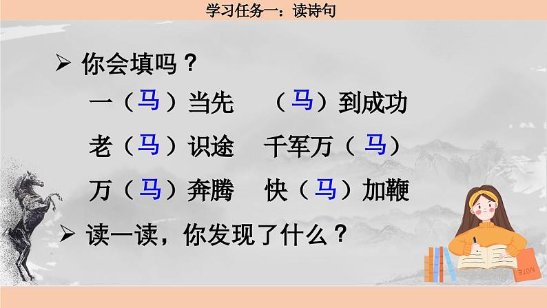 【核心素养目标】部编版小语文六下 10《古诗三首》之《马诗》课件+教案+分层作业（含答案和教学反思）03