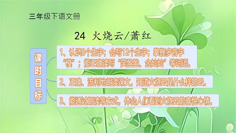 24 火烧云 课件第1页