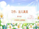 【新课标】部编版小学语文三上第六单元 《习作：这儿真美》课件+教案+学习任务单