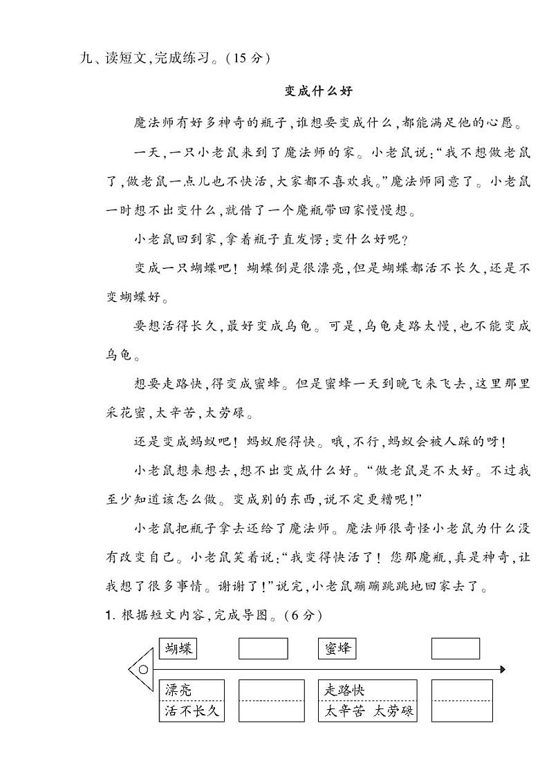 提优试卷二年级下册语文期中测试卷（A）03