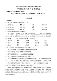 广东省深圳市龙岗区南湾实验小学2023-2024学年六年级下学期期中测试语文试题