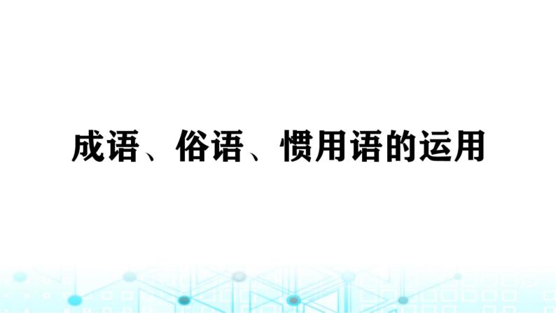 小升初语文总复习6词语 成语、俗语、惯用语的运用课件01