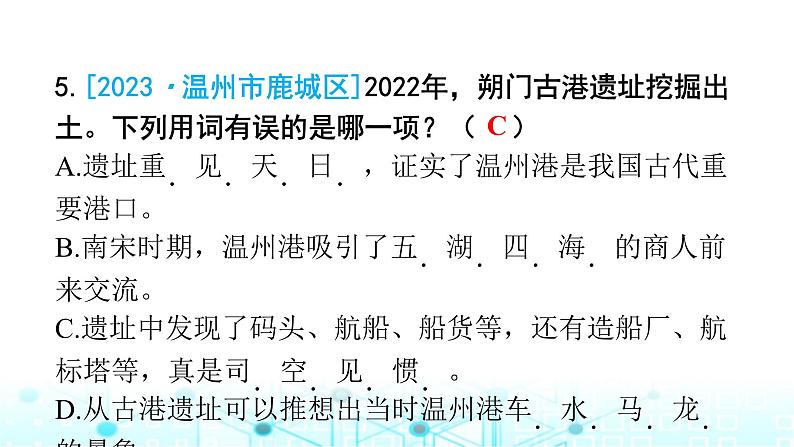 小升初语文总复习作业5专题二词语（词语的运用）课件05