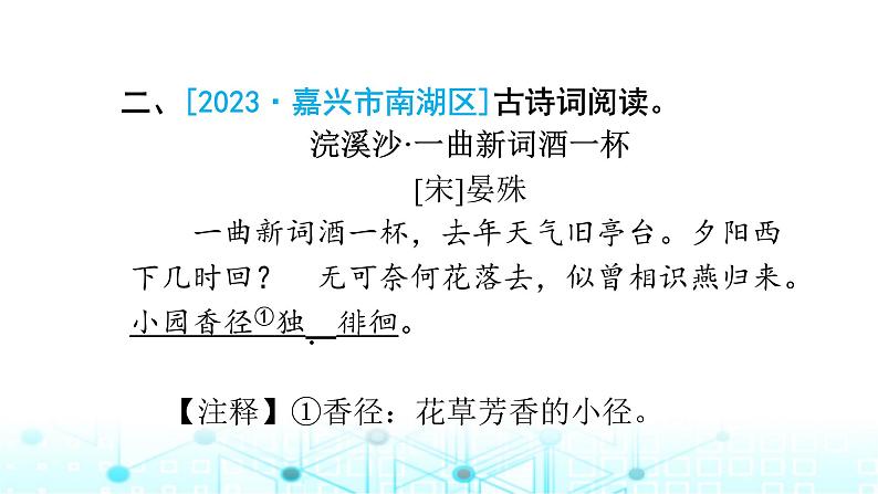 小升初语文总复习作业17专题七古诗文阅读课件06