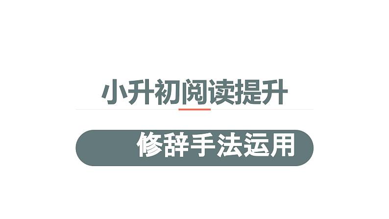 10、小升初衔接之 修辞手法运用（课件）2024小升初语文 知识点复习（全国通用）第1页