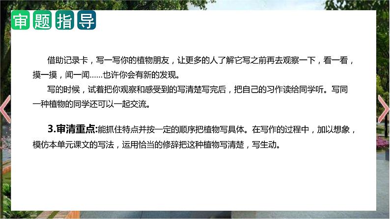 第一单元 习作：我的植物朋友（教学课件）2023-2024学年三年级语文下册单元作文能力提升（统编版）05