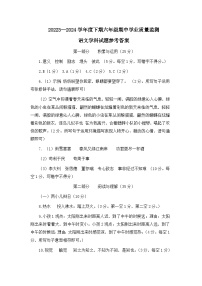 河南省信阳市息县2023-2024学年六年级下学期期中学业质量监测语文试题