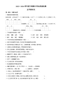 2023-2024学年河南省信阳市息县部编版五年级下册期中考试语文试卷（原卷版+解析版）