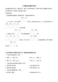 2023-2024学年河南省郑州市金水区农科路小学教育集团部编版三年级下册期中考试语文试卷（原卷版+解析版）