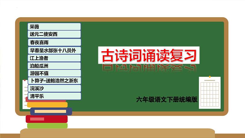 古诗词诵读（复习课件）-2023-2024学年六年级语文下册单元复习（统编版）第1页