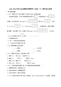 14，山东省潍坊市寒亭区2023-2024学年三年级下学期期中语文试卷