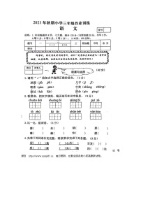 20，河南省南阳市新野县2023-2024学年三年级上学期期中语文试题