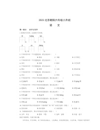 2023北京朝阳六年级小升初考试语文试卷及答案