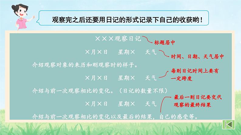 人教版4年级同步作文上册 第三单元 写观察日记 PPT课件08