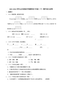 51，山东省临沂市蒙阴县2023-2024学年六年级下学期4月期中语文试题