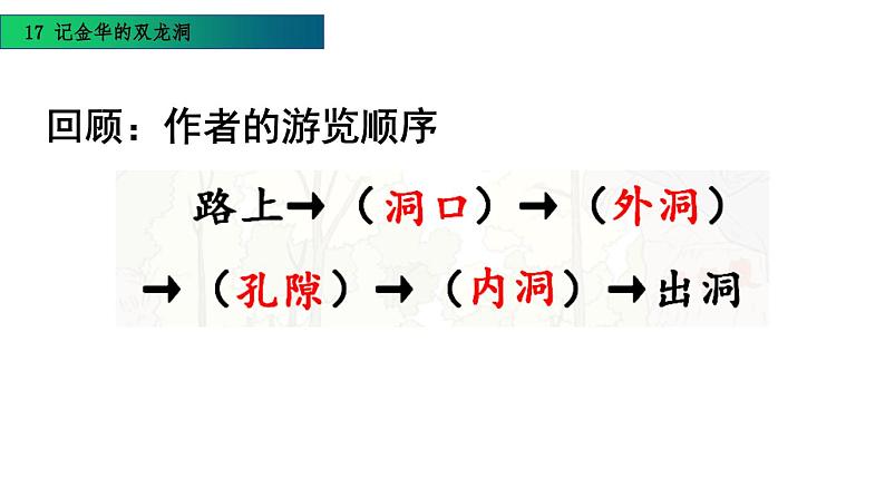 17 记金华的双龙洞 课件语文四年级下册统编版02