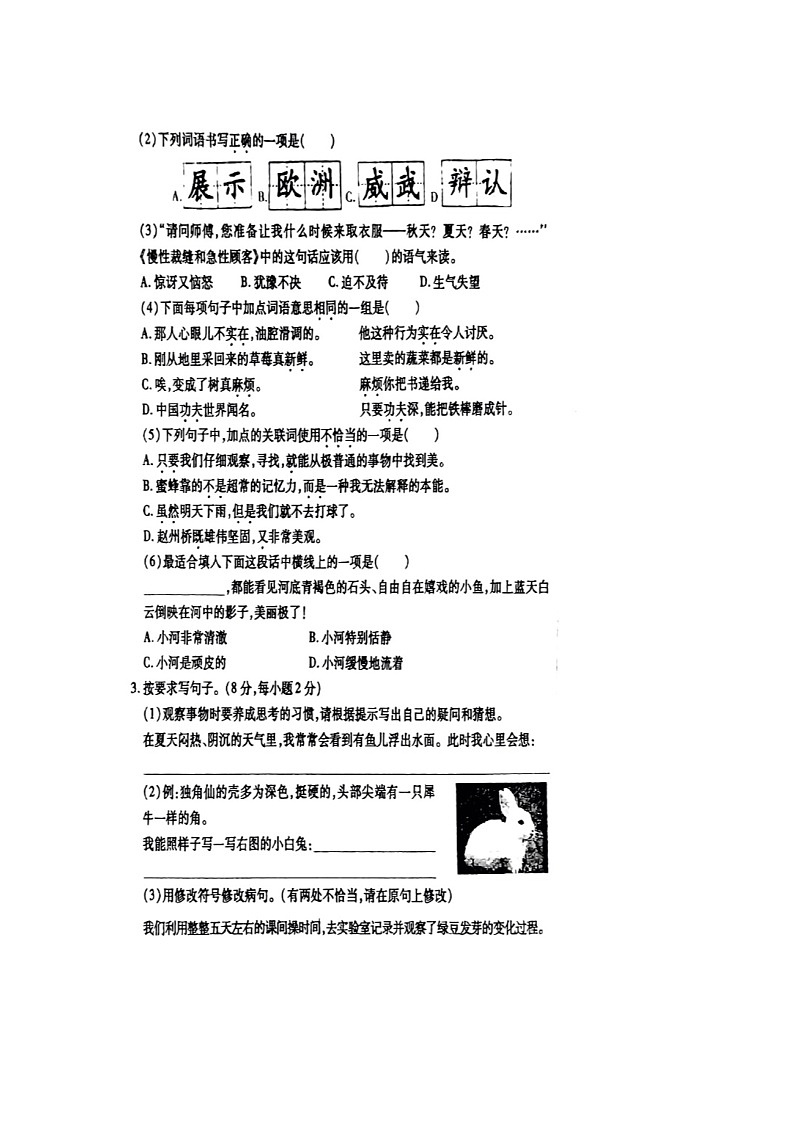 河南省许昌市禹州市2022-2023学年三年级下学期期末语文试题02