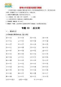 专题03 反义词-备战2024年小升初语文精讲精练必刷题（全国通用）