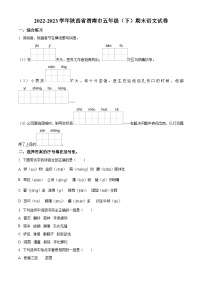 2022-2023学年陕西省渭南市统编版五年级下册期末考试语文试卷（原卷版+解析版）