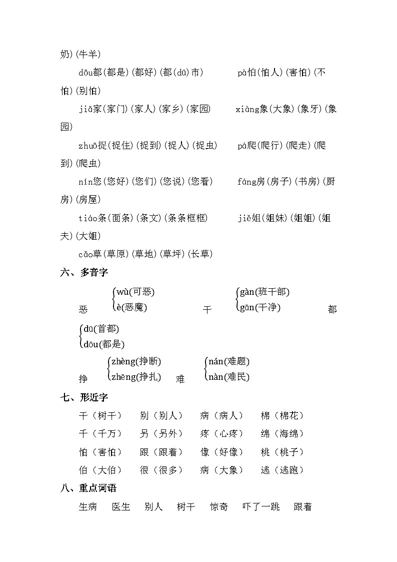 部编版一年级下第八单元基础知识梳理第3页