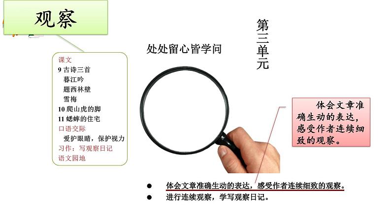 人教部编版小学四年级上册语文第三单元主题阅读【课件】第1页