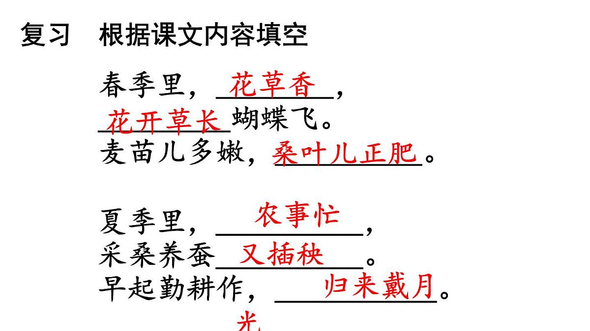 2023秋统编版语文二年级上册第二单元 第4课 田家四季歌 第二课时【课件】第3页