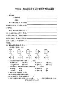 河南省周口市2023-2024学年五年级下学期期末检测语文试卷