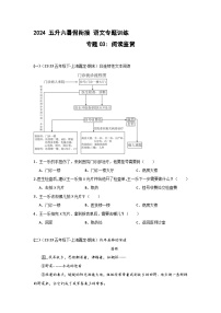 专题03 阅读鉴赏（一）（原卷+答案与解释）2024暑假五升六衔接 语文分类训练（统编版全国通用）