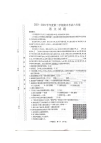 河南省漯河市临颍县2023-2024学年六年级下学期期末质量调研语文试卷