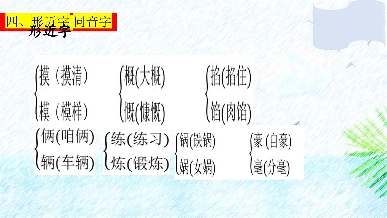 部编版小学语文四年级上第六单元知识梳理+复习课件07