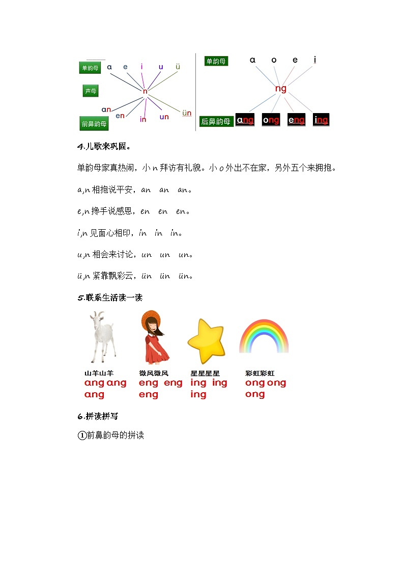 第1部分 专题强化 04 鼻韵母（9个）（讲义+试题）-幼升小语文暑假衔接课（一年级上册）（人教部编版）（教师版）第3页