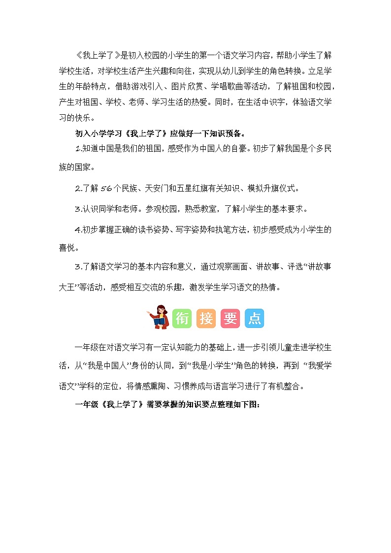 第1部分 专题强化 06 上学了（讲义+试题）-幼升小语文暑假衔接课（一年级上册）（人教部编版）（教师版）第2页