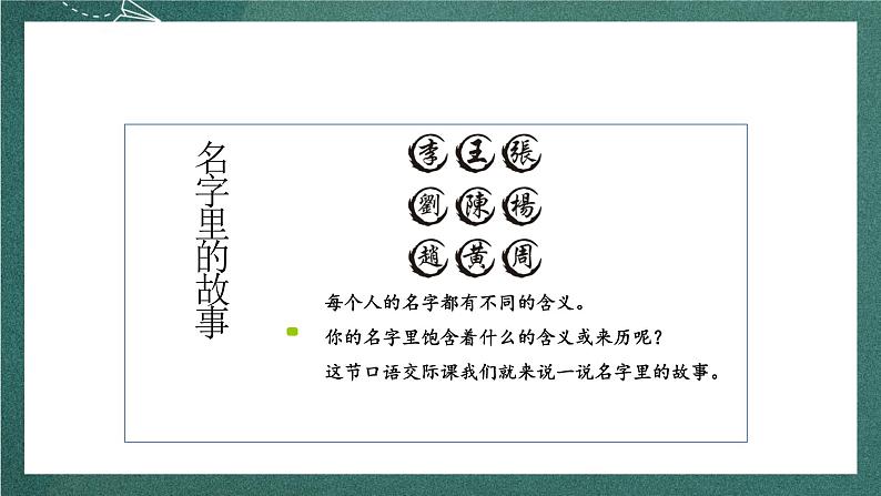 人教部编版语文三上第四单元 口语交际 《名字里的故事》课件+教案04