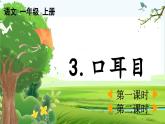 【核心素养】部编版小学语文一年级上册  识字3.口耳目手足-课件+教案+同步练习（含教学反思）