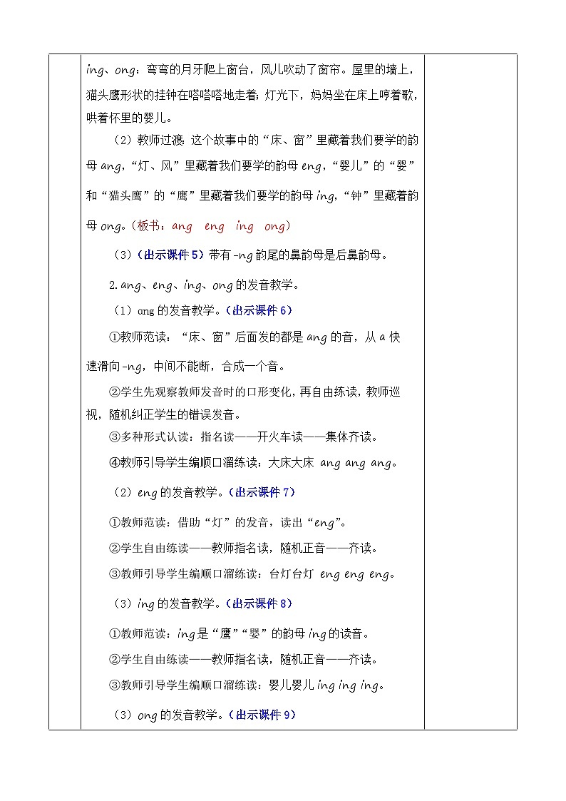 【核心素养】部编版小学语文一年级上册汉语拼音14 ɑng eng ing ong课件+教案+同步练习（含教学反思）03