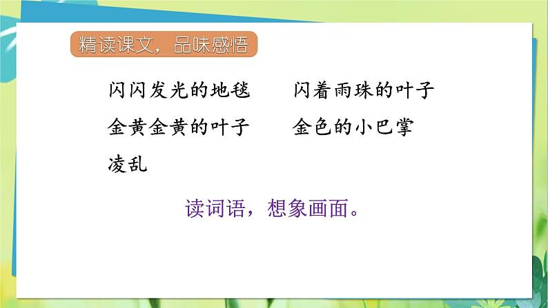 部编语文三年级上册 第2单元 5.铺满金色巴掌的水泥道 PPT课件08