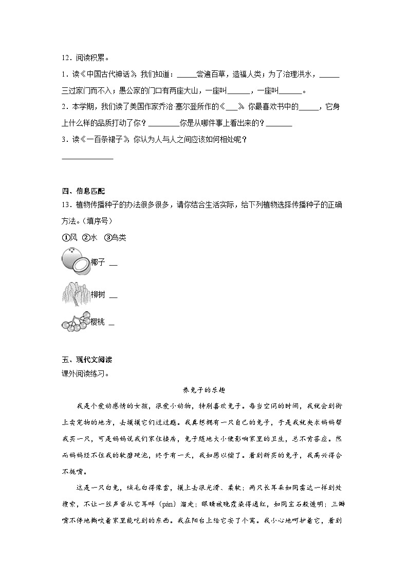 Day10：语文知识全能冲刺-2024年三升四暑假作业语文全能训练营（学生版）第3页