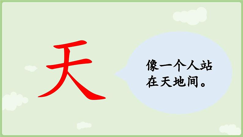 人教版部编版统编版一年级语文上册识字1《天地人》PPT课件08