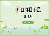 人教版部编版统编版一年级语文上册识字3《口耳目手足》PPT课件