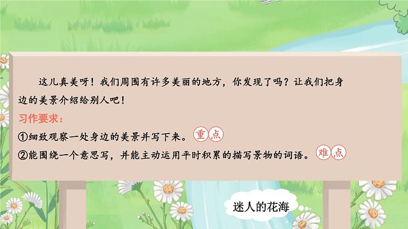 部编语文三年级上册同步作文  第六单元 这儿真美 PPT课件第4页