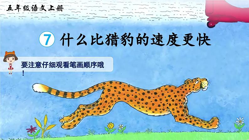 【核心素养】部编版小学语文五上7.什么比猎豹的速度更快 课件+教案 （含教学反思）01