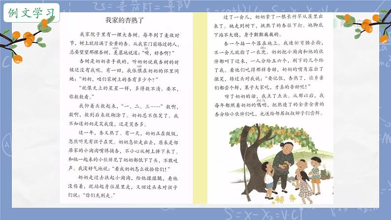 部编版小学语文四年级上册习作例文我家的杏熟了 课件02