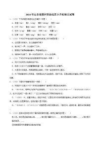 2024年山东省滨州市沾化区小升初语文试卷