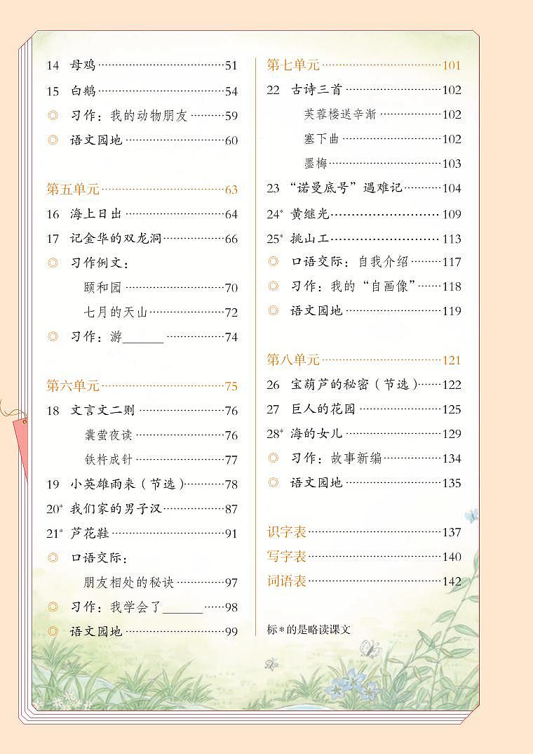 部编版4年级语文下册【高清教材】电子课本03