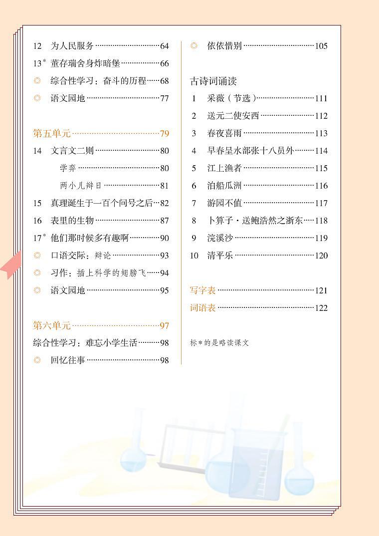 部编版6年级语文下册【高清教材】电子课本03