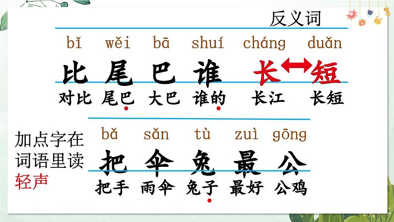 部编语文一年级上册 第8单元 8 比尾巴 PPT课件07