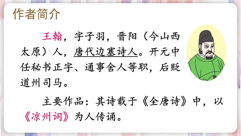 编版版语文四年级上册 21 古诗三首 凉州词 同步课件04