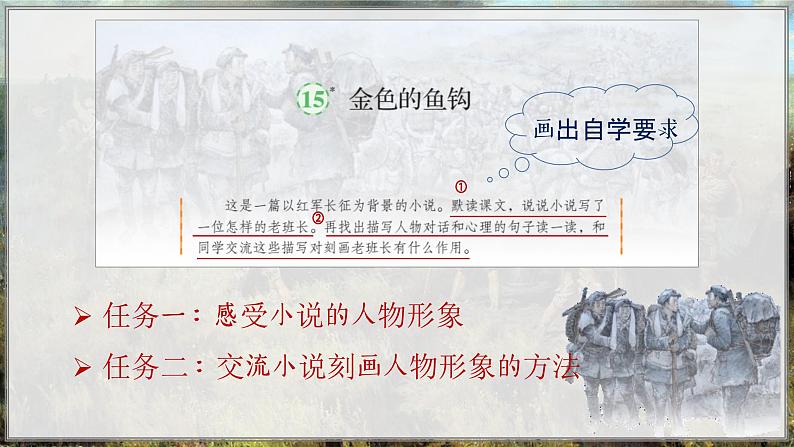 部编版语文六上15《金色的鱼钩》课件+课文朗读02