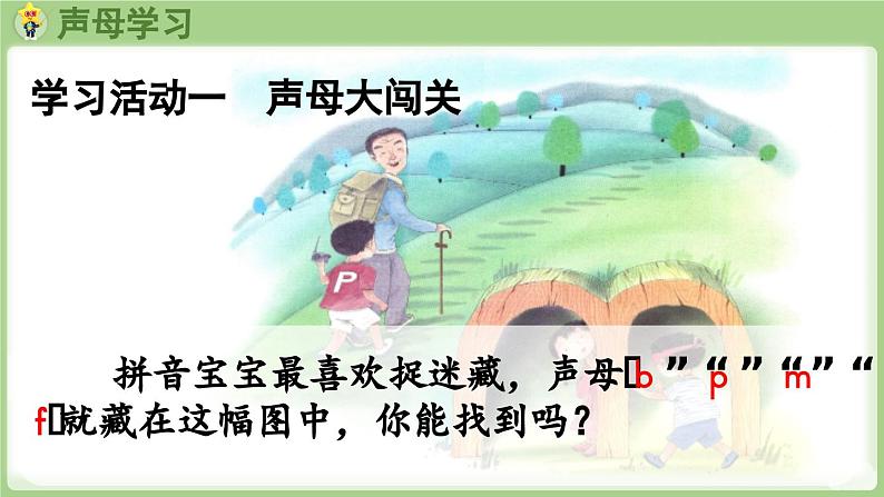 人教版部编版统编版一年级语文上册汉语拼音3《b+p+m+f》课件04